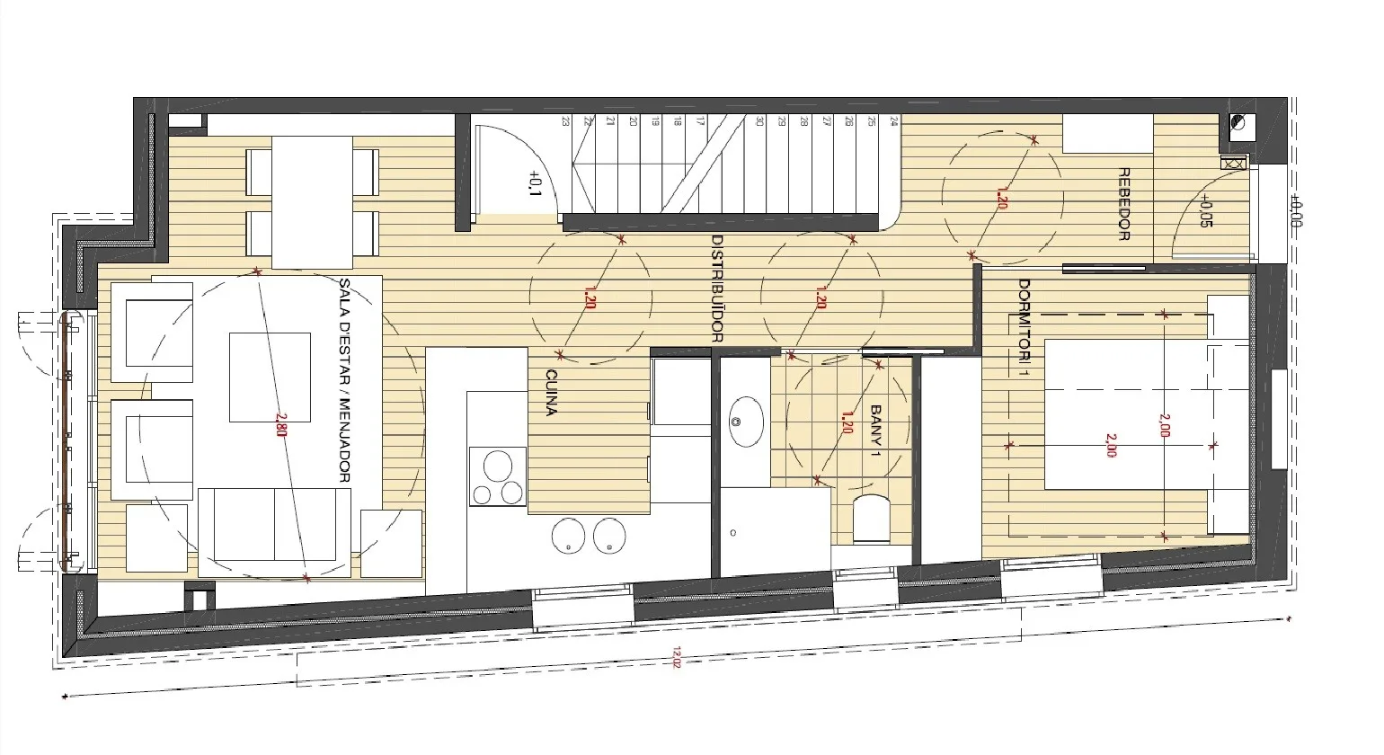 Casa en obres a Vic-Remei, Carretera de Vic, Manresa — Plànol planta baixa