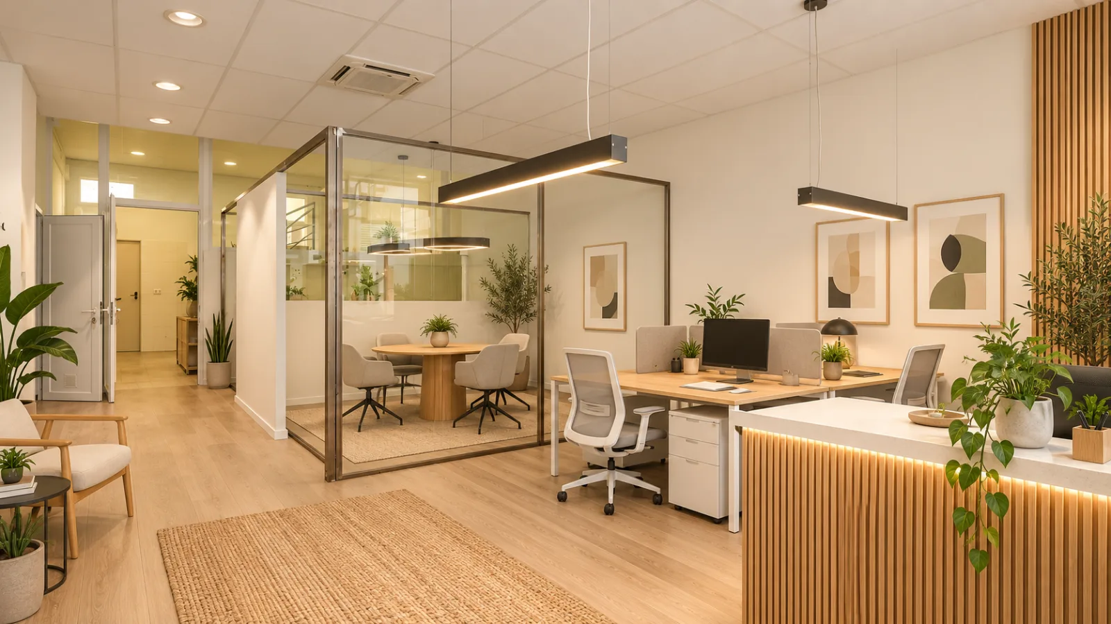 Local con piso encima y jardín detrás, Plaça Catalunya, Manresa — Proposta oficina