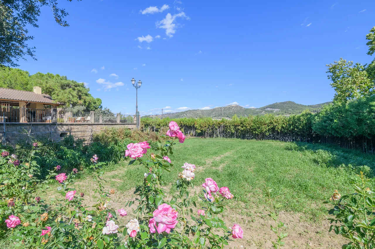 Xalet a Sant Vicenç de Castellet, Sant Vicenç de Castellet — Jardí roses
